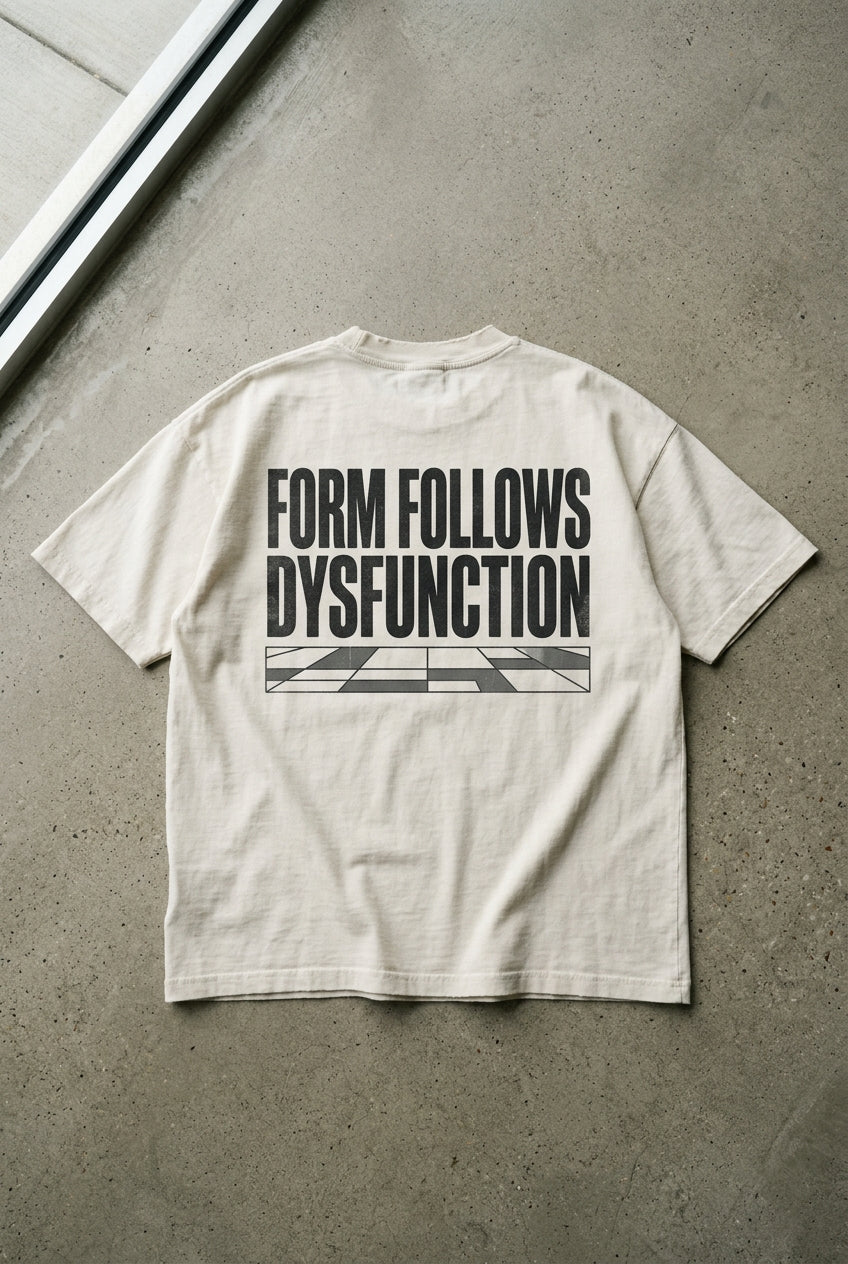 Form Follows Dysfunction // Brutalist Bauhaus Heavyweight Tee