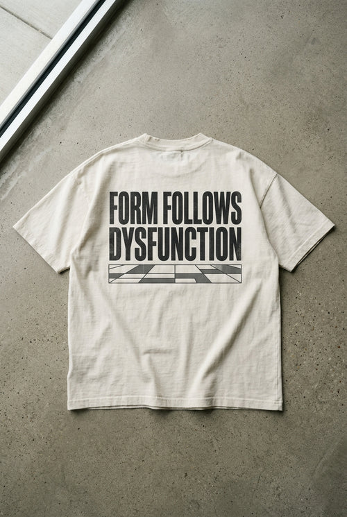 Form Follows Dysfunction // Brutalist Bauhaus Heavyweight Tee