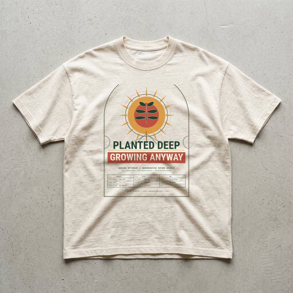 Planted Deep // Growing Anyway Solarpunk Botanical Heavyweight Tee