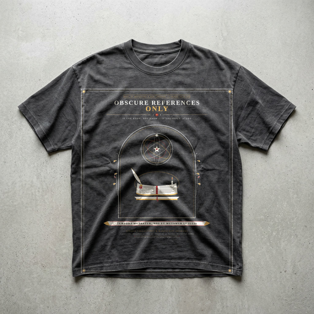 Obscure References Only // Archival Gothic Dark Academia Tee