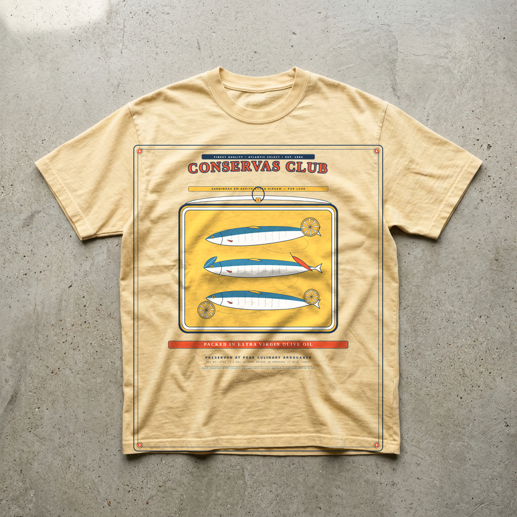 Conservas Club // Packed in Olive Oil Vintage Food Art Tee