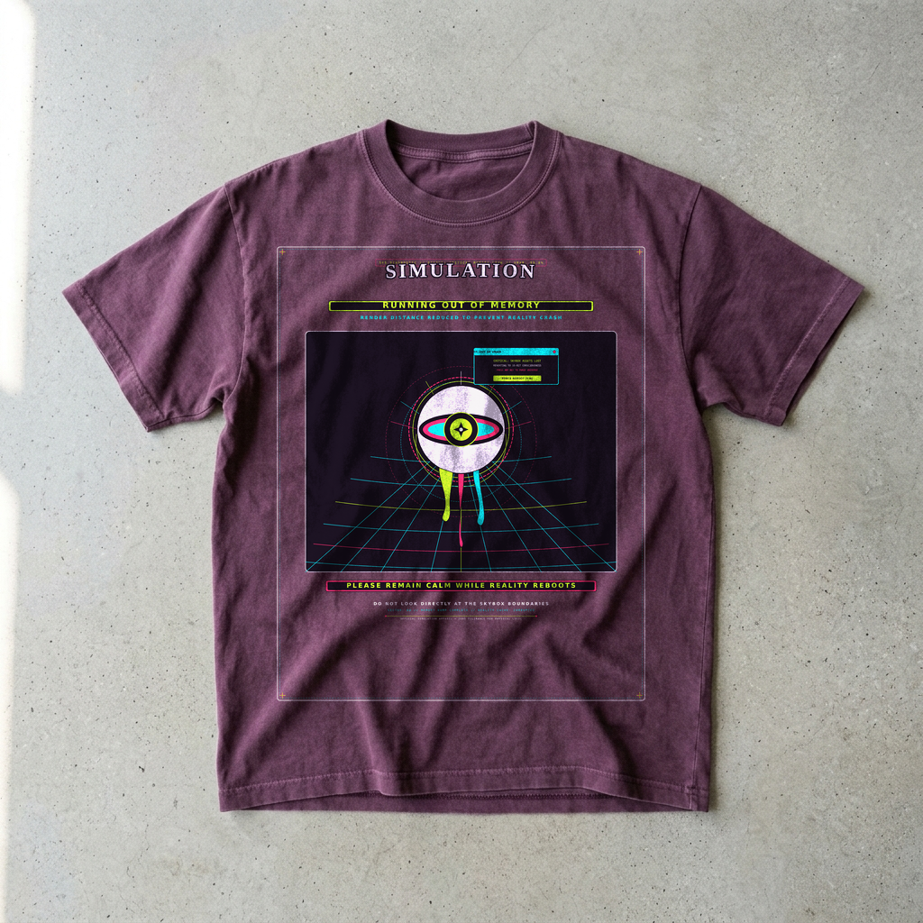 Simulation Running Out of Memory // Surrealist Cyber-Psychedelia Tee