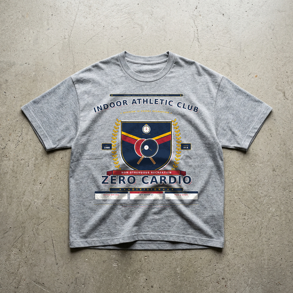 Indoor Athletic Club // Zero Cardio Division Retro Rec League Tee