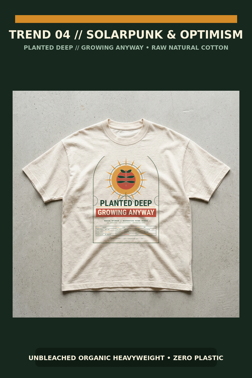 Planted Deep // Growing Anyway Solarpunk Botanical Heavyweight Tee
