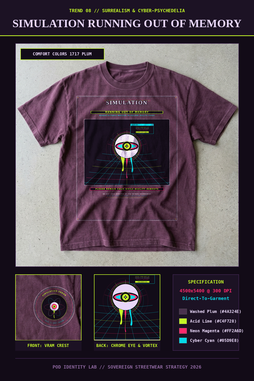 Simulation Running Out of Memory // Surrealist Cyber-Psychedelia Tee