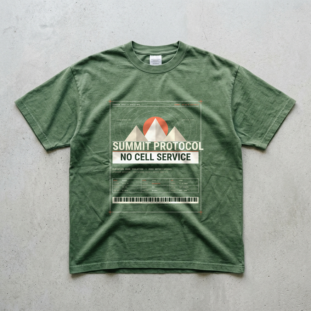 Summit Protocol // No Cell Service Technical Outdoor Utility Tee