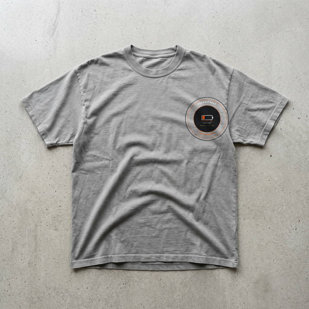 Technically Participating // Deadpan Anti-Work Compliance Heavyweight Tee